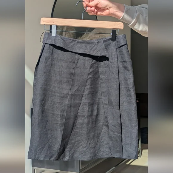 Bottega Veneta Charcoal A-Line Skirt - Picture 2 of 6